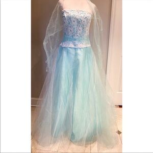 Jovani Ball Gown Light Blue